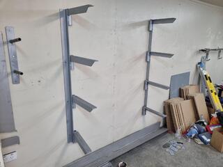 Wall Mounted Folding Materials Storage Rack
