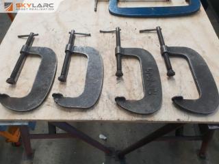 4 x 200mm Plate Steel Clamps