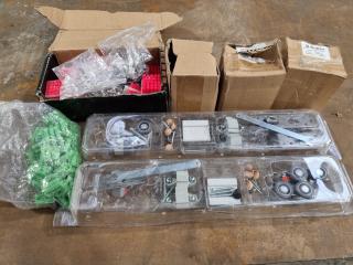 Assorted Screws, Plastic Anchors, Roller Door Hardware