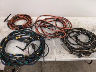 4x Assorted Welding Cables