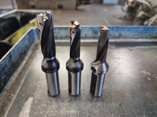 3 Assorted Indexable Insert Drills (Sandvik, TaeguTec)