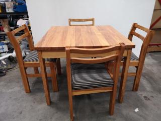 Stylish Macrocarpa Cafe Table and Chairs Set