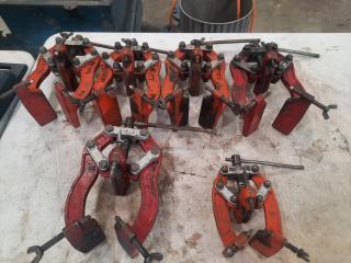 6 x E-Z Pipe Clamps