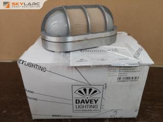 Retro Aluminium Bulkhead Style Wall Light by Davey Lighting, New