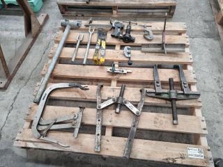 Large Assortment of Clamps, Pullers and Plys