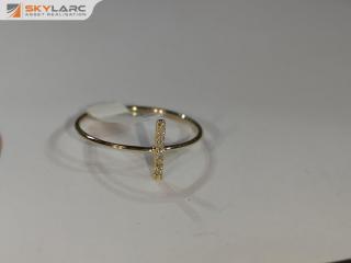 Diamond Bar Ring | 14k Solid Gold | KIRSTIN ASH