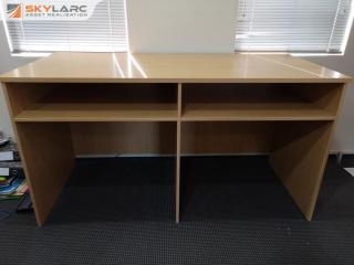 Office Standing Table w/ Under Storage Shelves