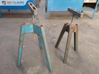 Pair of Workshop Steel Material Support Stands