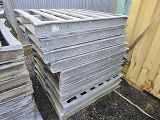 10 x Galvanized Steel Pallets 