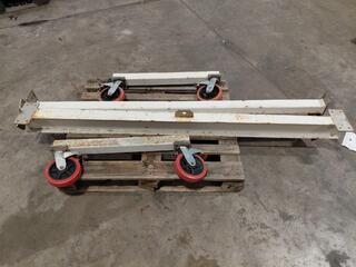 75mm Box Steel 2100mm Long with Casters