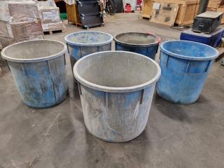 5x Industrial Size Large Capacity Buckets, 200L & 300L Sizes