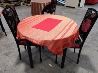 900mm Diameter Round Restaunt Table w/ 2x Chairs