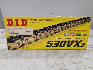 D.I.D Pro Steet Motorcyclr Drive Chain 530VX3