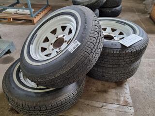 4x Cooper Trendsetter SE Tyres w/ White Sterl Wheels, P215/75R15