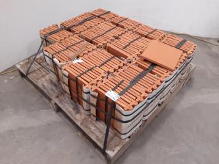 162 x Orange Terracotta Bullnose Edge Tiles