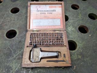 Vintage Steel Stamp Set, 1/4" Size