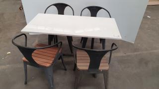 Wrought Iron Style Cafe Table and Chairs