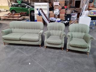 Vintage 3-Piece Lounge Sofa & Chairs Set