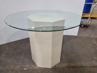Round Glass Retail Display Table