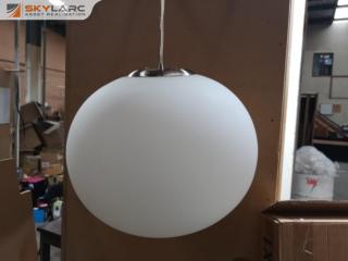 Stylish Large White Glass Hanging Pendant Lamp by Prolux, New