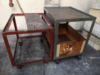 2x Small Workshop Trolleys