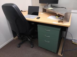 Office Desk w/ Mobile Drawer Unit & Chair