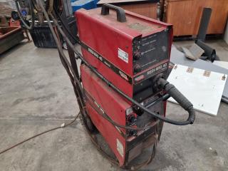 Lincoln Electric Redi Mig 325R 3-Phase Welder W 4D Wire Feeder Remote