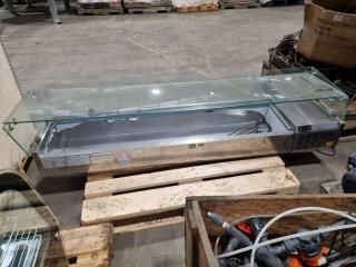 Refrigerated Glass Canopy Ingredient Unit, shipping damaged