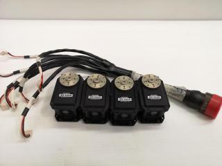 4x Dynamixel MX-64AR Robot Actuator Servos w/ Wire Harness