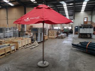 Outdoor Patio Deck Umbrella w/ Weighted Base