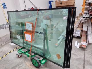 6x Toughened Glass Panels w/ Black Edging