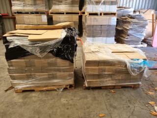 2 Pallets of Cardboard Boxes