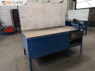 Heavy Duty Steel Workshop Workbench w/ Built in Storage