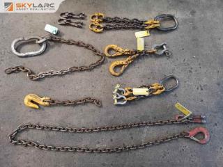 6x Assorted Types of Lifting Chains