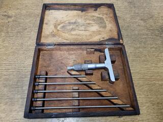 Mitutoyo Vintage Imperial Depth Gauge Set