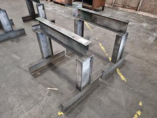 Pair of Heavy Duty Steel Tresles (Material support stands)