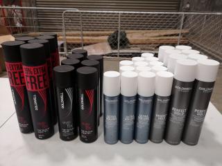 34x Assorted Goldwell Stylesign & Style Fix Hair Sprays