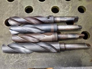 4x Morse Taper No.4 Drills, Large Metric Sizes