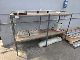 Steel Frame Shelving Unit with Particle Board Shelves