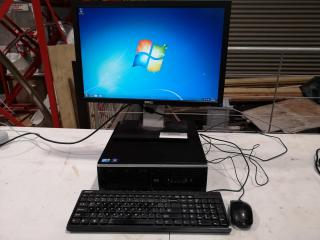 HP Compaq 8000 Elite SFF Desktop Computer w/ Monitor