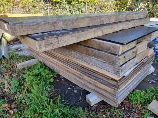 Stack of Wooden Concrete Former Frames & Plywood Sheets