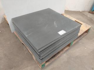 12 x Dark Grey Coloured Polished Bluestone Floor Tiles (4.32m²)