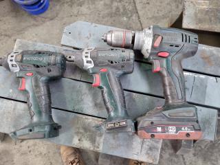 Metabo 18V Cordless Drill, Impact Driver, Impact Wrench,  Battery