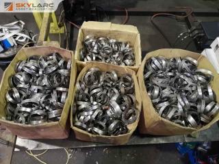 Large Bulk Lot of Steel Hose Clamps