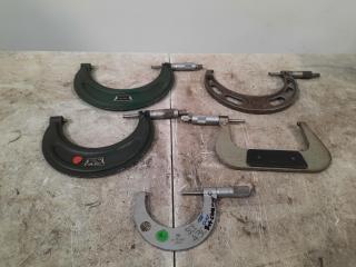 Assortment of 5 Micrometers