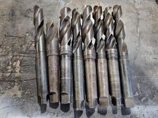 8x Imperial Size Drills w/ Morse Taper No.4 Shanks