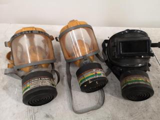 3x Industrial Safety Respirators & Welding Respirator