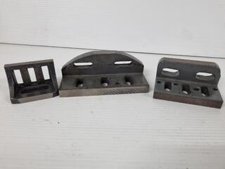3x Vintage Milling Angle Plates.