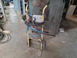 Welding Gas Bottle Trolley w/ Torch & Regulator