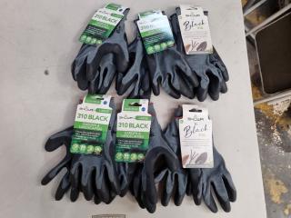 Lynn River 310 Black Gardening Gloves, 6x Pairs